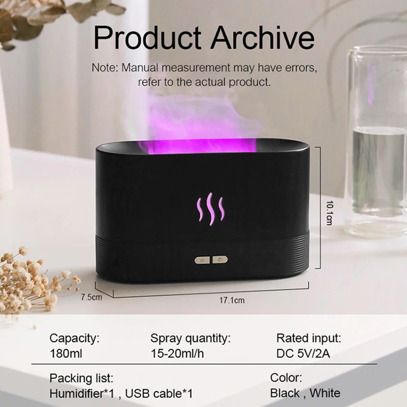 Portable USB LED Room Humidifier with Color-Changing Aroma Diffuser